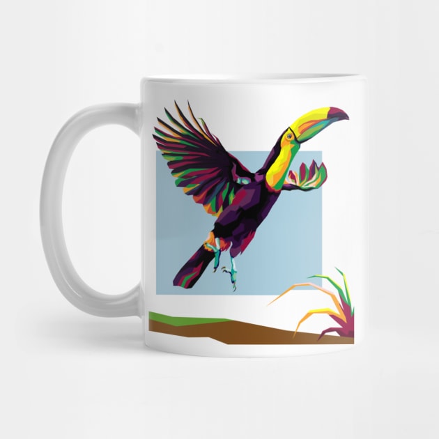 Animal Bird Pop Art by animaperio pixel retro